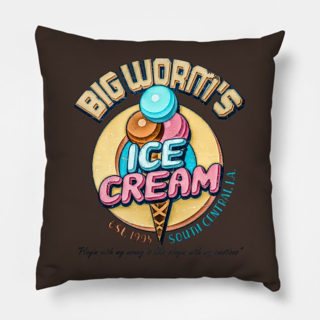 big worm warna warna Pillow by FROGlucu