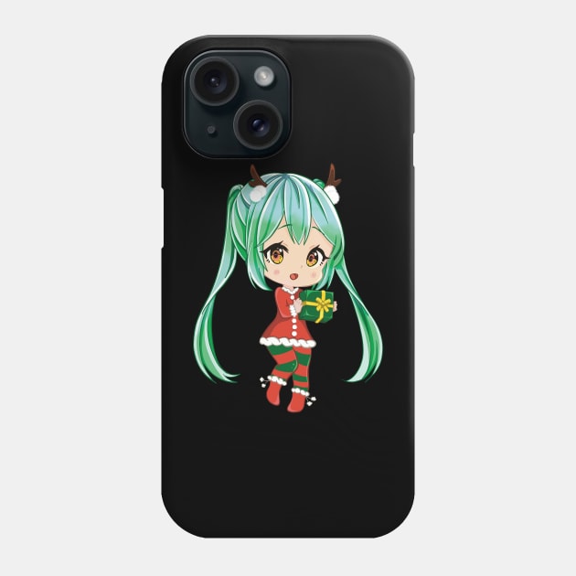 Cute Christmas Anime Girl Phone Case by Shadowisper