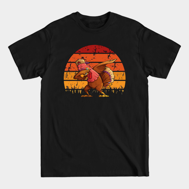 Discover Dabbing Turkey Vintage Retro Tee Thanksgiving Boys Kids Men Turkey Day - Dabbing Turkey Thanksgiving - T-Shirt