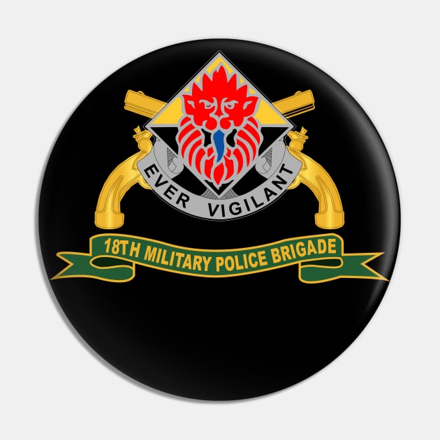 18th Military Police Brigade - DUI w Br - Ribbon Pin by twix123844