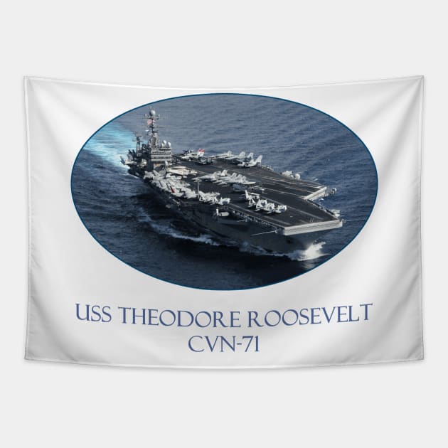 USS Theodore Roosevelt CVN-71 Tapestry by Naves