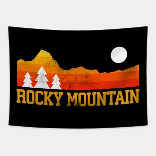 rocky mountain national park retro vintage mountains Tapestry