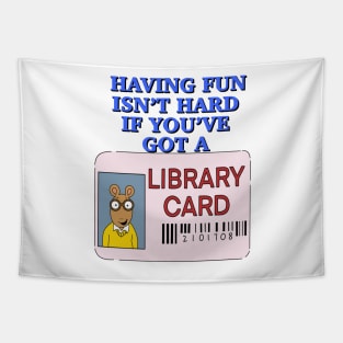 Library Card Tapestry