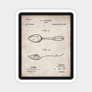 Kitchen Spoon Patent - Cook Chef Farmhouse Decor Art - Antique Magnet