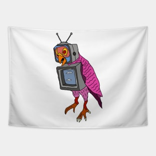 drawing weird parrot television nightmare Tapestry