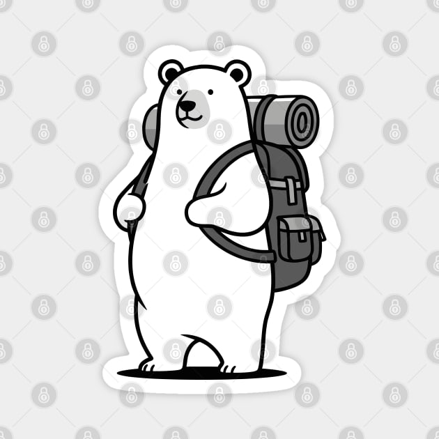 Adventurous Polar Bear Explorer Magnet by enrynz