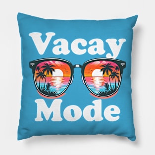 Vacay mode, summer vacation design for dark colors Pillow