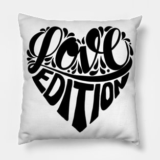 Love edition lettering heart Pillow