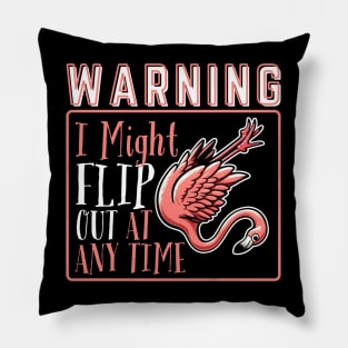 Gymnastics Flamingo Girl Funny Gymnastic Coach Gift for Gymnastic Mom and Gymnastics Lover Pillow