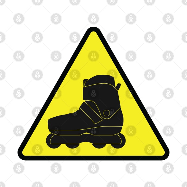 Warning sign - Inline skate & rollerblade zone by Whiterai