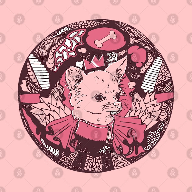 Pink and White Circle of the Chihuahua by kenallouis