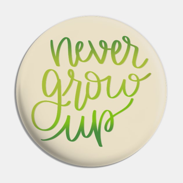 Never Grow Up Peter Pan Inspired Pin by janiejanedesign