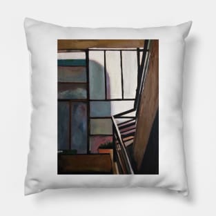 Tel Aviv Stairwell, Evening Twilight Pillow