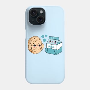 All i need is cookies and milk, Kawaii cookies and milk cartoon. Phone Case