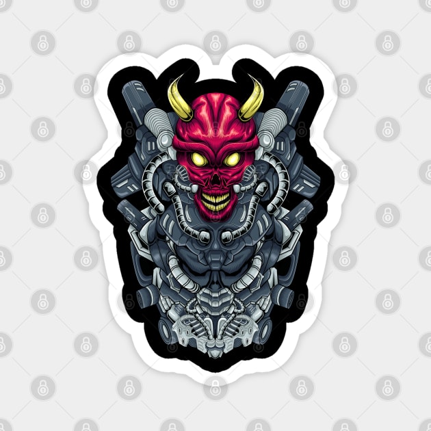 Robot Devil Magnet by Pixel Poetry