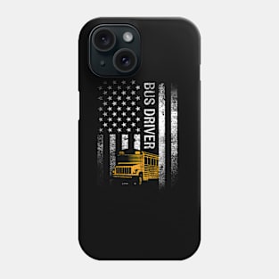 School Bus Driver Usa American Flag Bus Driver Phone Case