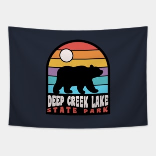 Deep Creek Lake State Park Maryland Bear Badge Tapestry