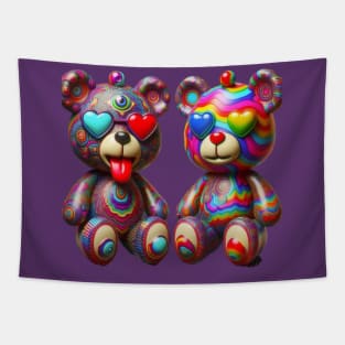 Trippy teddy bear Tapestry