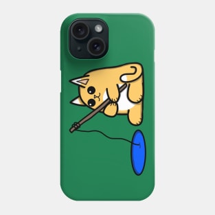 Gone Fishin’ Cat (Large Print) Phone Case