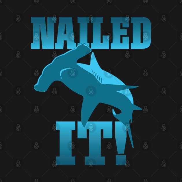 Funny Skateboarder Stuff - Faded Nailed It Hammerhead Shark graphic by Vector Deluxe