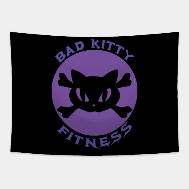 Bad Kitty Purple Tapestry by Mobscene Shows