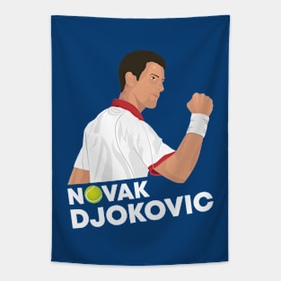 Novak Djokovic Tennis Champion Tapestry