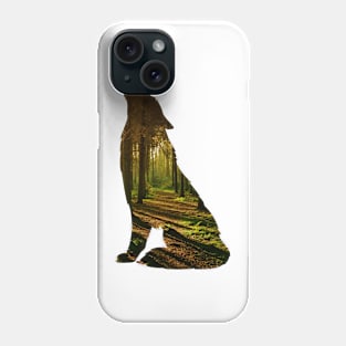 Howling Wolf Autumn forest pattern - Fall Phone Case