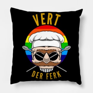 vert der frek skull Pillow