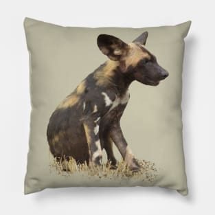 Wilddog in Kenya / Africa Pillow