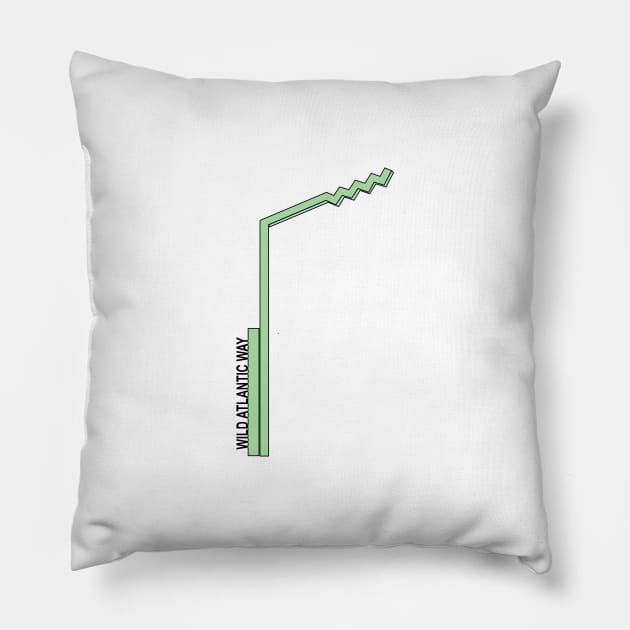 Wild Atlantic Way Pillow by Sci-Emily