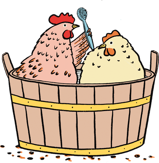 Chicken Bathtime Kids T-Shirt by Das Brooklyn