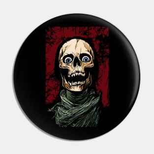 Laughing Skull with Scarf Pin