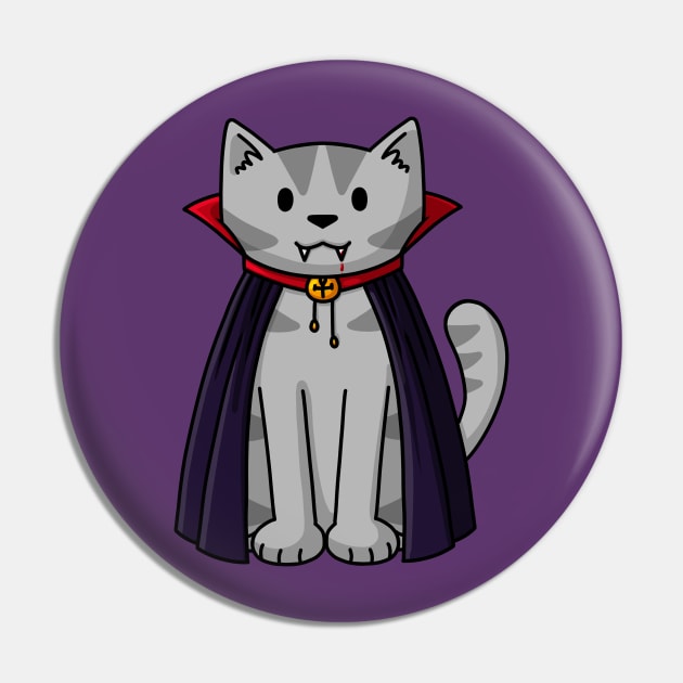 Vampire Cat Pin by Doodlecats 