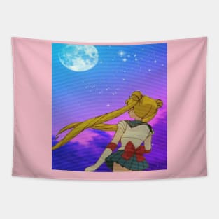 Aesthetic vaporwave sailormoon Tapestry