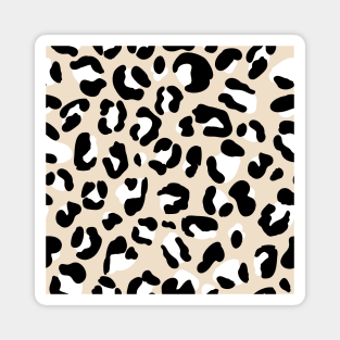 Black, White and Cream and Leopard Print Magnet