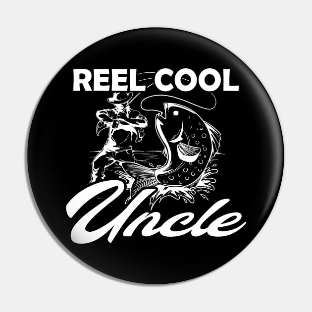 Reel Cool Uncle Fishing Pin by paola.illustrations