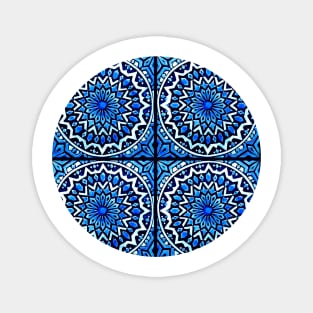 Persian Blue and Indigo Moroccan Pattern (Decorative Border) Magnet