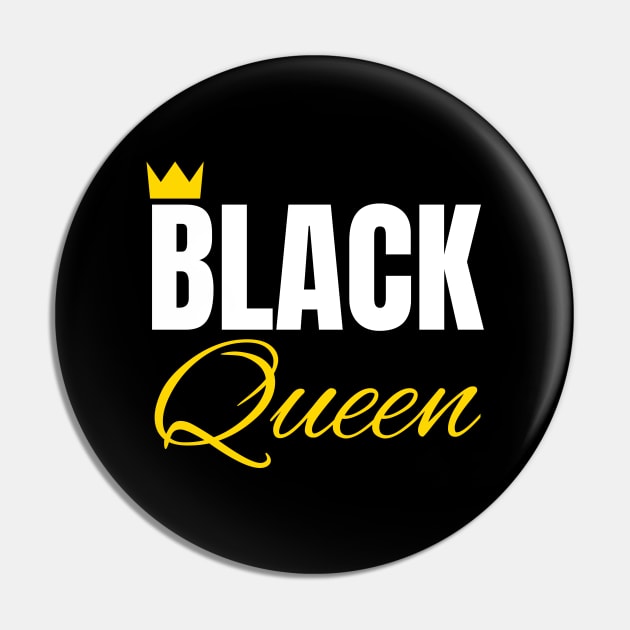 Black Queen, Black History, African American, for Black Women Pin by UrbanLifeApparel