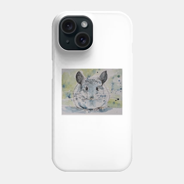 Chinchilla portrait. Phone Case by DebTheZeb