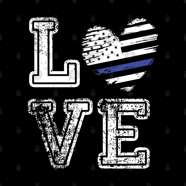 love the thin blue line by Jandjprints