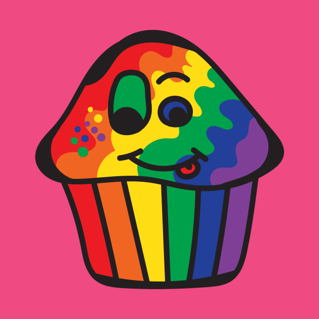 Gay Pride Rainbow Cupcake by BiOurPride