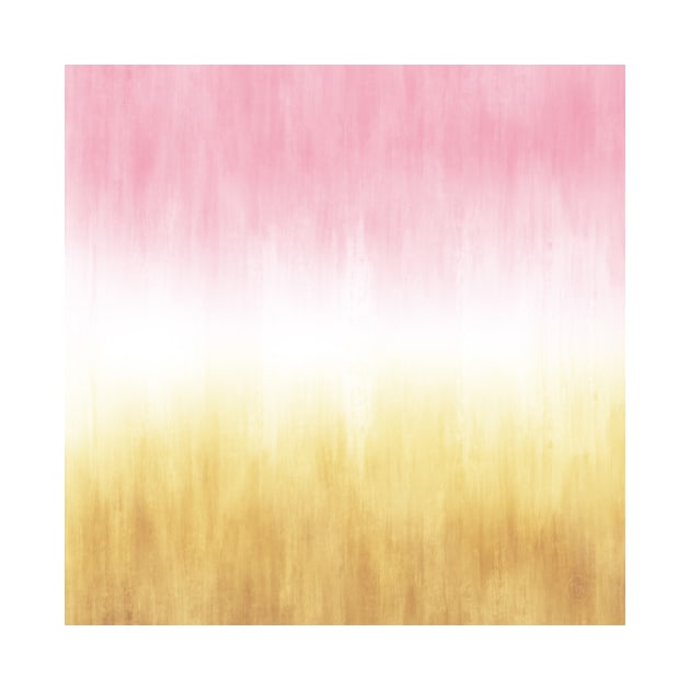 Pink and Yellow Painting Brush Strokes Modern Art by NdesignTrend