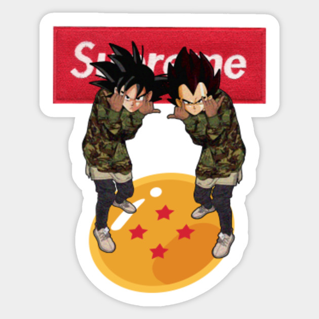 Goku And Vegeta Hypebeast Brand Dragon Ball Sticker Teepublic