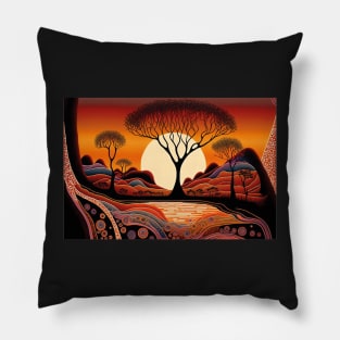 ⭐⭐⭐⭐⭐ Landscape in beautiful colors Pillow