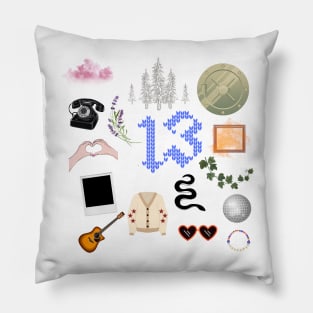 Mini decal collage Pillow