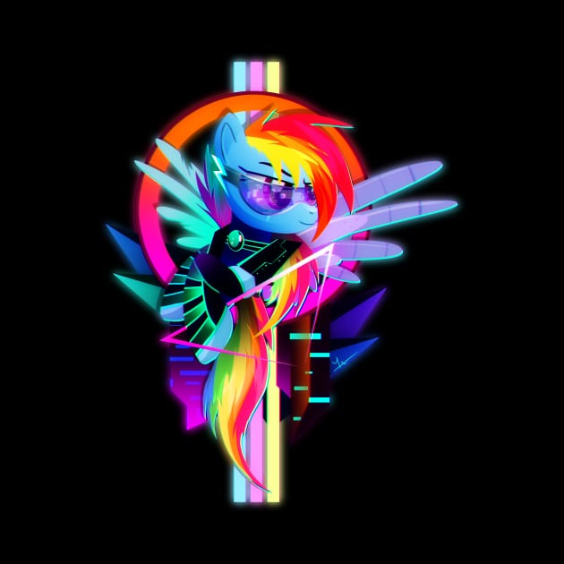 Synthwave Rainbow Dash by Ilona's Store