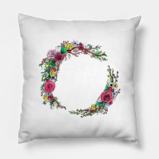 Floral Wreath Pillow