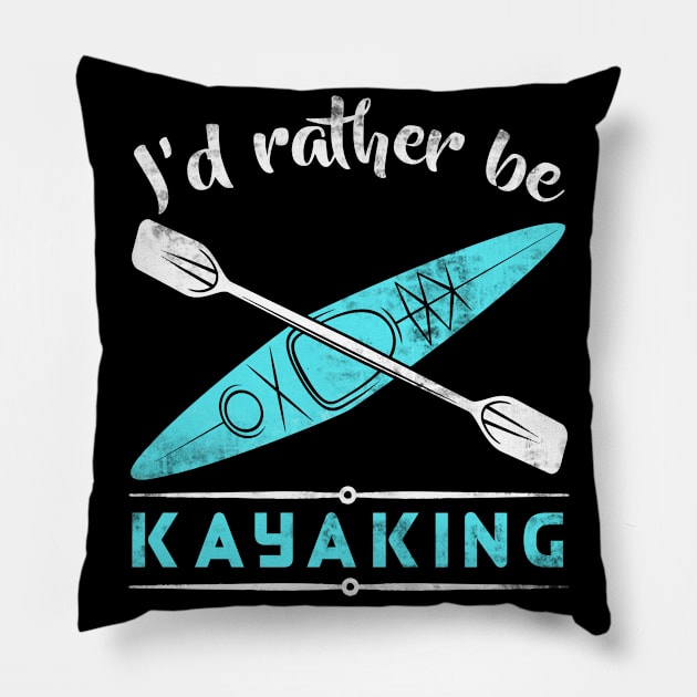 I'd Rather Be Kayaking Pillow by fromherotozero