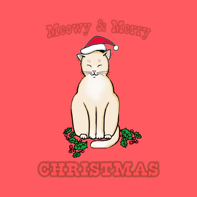 Meowy & Merry Christmas - Cute Cat Design by jdunster