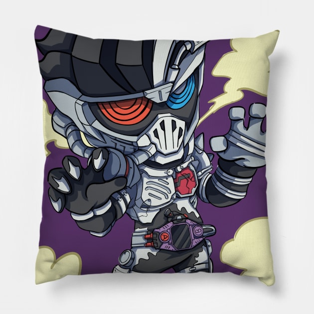 DANGEROUS ZOMBIE Pillow by Zoe Grave